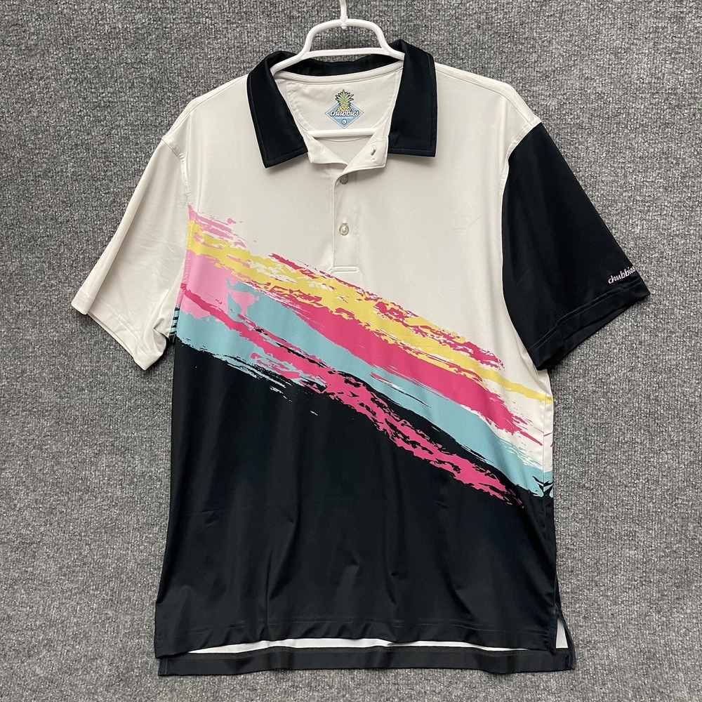 Chubbies The Weekend Has Arrived Polo Shirt Men's Short Sleeve Size L